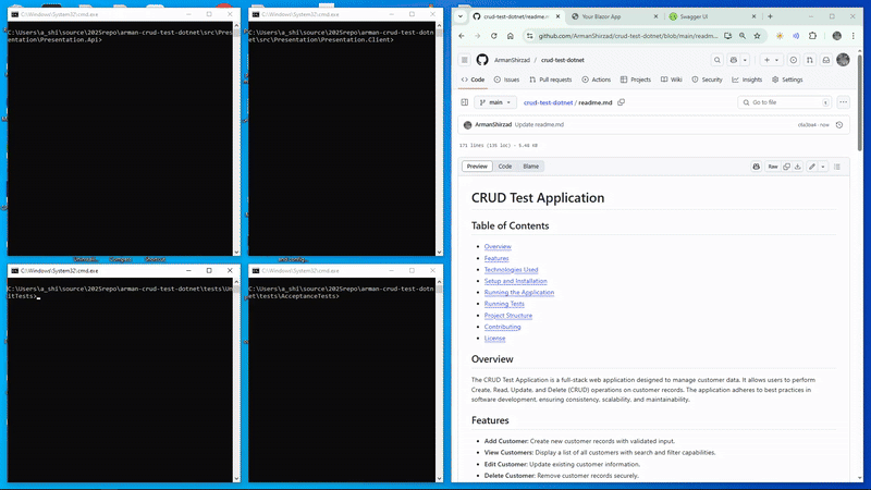 Specflow BDD TDD Clean Arch CRUD Application using Dotnet